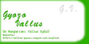 gyozo vallus business card