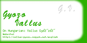 gyozo vallus business card